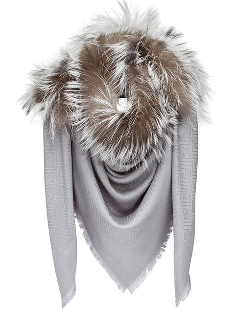 fendi silk scarf bag|fendi scarf with fur trim.